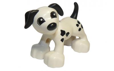 лего Dog - Black Ears and Tail and Spots Pattern 1396pb03-used
