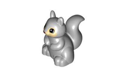 LEGO DUPLO Squirrel - Light Bluish Gray (18115pb01)