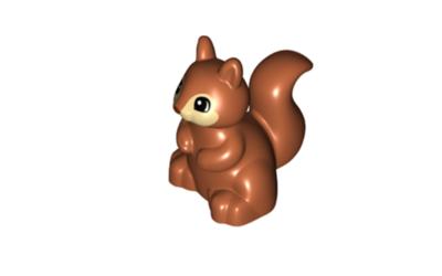 LEGO DUPLO Squirrel - Dark Orange (18115pb03)