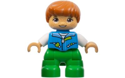 LEGO DUPLO Child Boy - Dark Azure Vest, White Shirt, Hearing Aids (47205pb097)