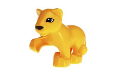LEGO DUPLO Lion Baby - Cub, Raised Paw, Eyes Top Straight Pattern (54300c01pb01)