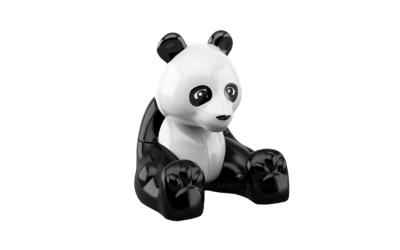 LEGO DUPLO Panda Adult - Sitting, Eyes Squared (98232c01pb01-used)