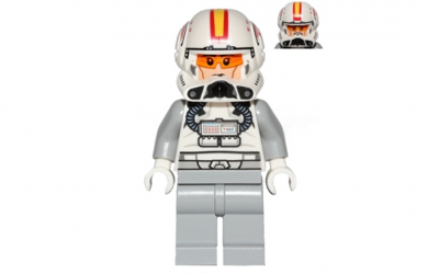 LEGO Star Wars Clone Pilot, Episode 3 with Open Helmet Yellow and Red Markings (sw0608)