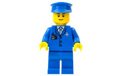 LEGO City Pilot - Male, Blue 3 Button Jacket and Tie (air046a)