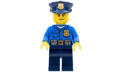 LEGO City Police Officer - Police Hat, Scowl (cty0476-used)