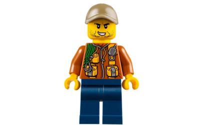 LEGO City Jungle Explorer - Male, Dark Orange Jacket with Pouches (cty0792-used)