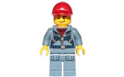 LEGO City Ocean Mini-Submarine Pilot - Male, Sand Blue Legs (cty1163)