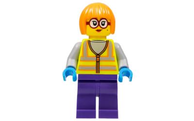 LEGO City Shirley Keeper - Neon Yellow Safety Vest (cty1486)