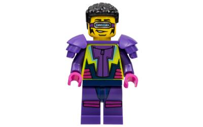 LEGO City Stuntz Driver - Male, Dark Purple and Neon Yellow Jumpsuit (cty1487)