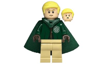 LEGO Harry Potter Draco Malfoy - Dark Green Slytherin Quidditch Uniform (hp430)