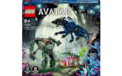 LEGO Avatar Нейтири и танатор против Майлза Куорича в УМП Скафандре (75571)