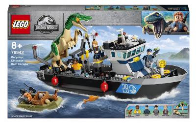 LEGO Jurassic World Втеча динозавра барионікса на човні (76942)
