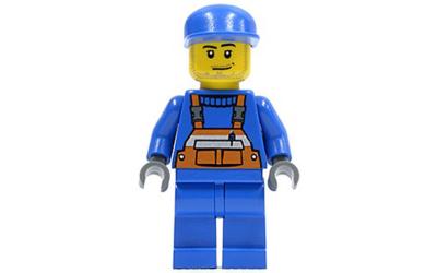 LEGO City Overalls with Safety Stripe Orange (cty0042)