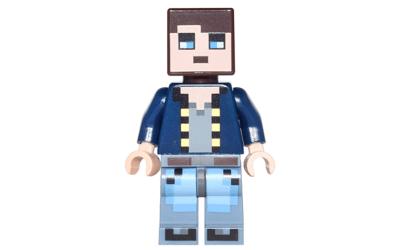 LEGO Minecraft Skin 8 - Pixelated, Dark Blue Jacket, Sand Blue Legs (min041)
