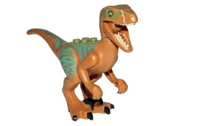 LEGO Jurassic World Velociraptor Echo - Olive Green Back/Medium Nougat (Raptor05-used)