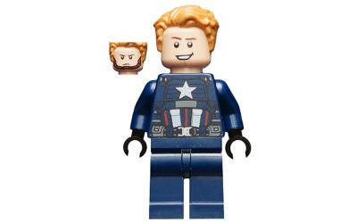LEGO Super Heroes Captain America - Dark Blue Suit, Black Hands, Hair (sh625)