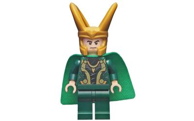 LEGO Super Heroes Loki - Spongy Cape, Dark Green Legs (sh644)