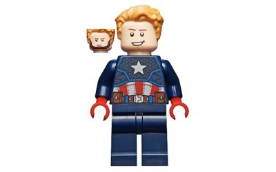LEGO Super Heroes Captain America - Dark Blue Suit, Red Hands, Hair (sh741)