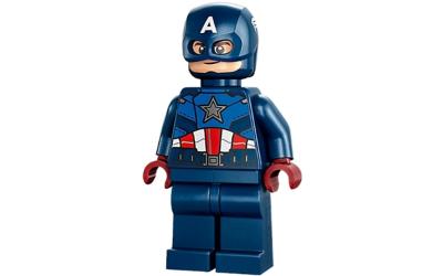 LEGO Super Heroes Captain America - Dark Blue Suit, Dark Red Hands, Helmet (sh852)