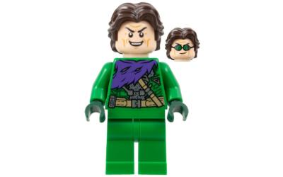 LEGO Super Heroes Green Goblin - Green Outfit without Mask, Dark Brown Hair (sh888)