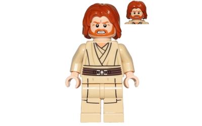 LEGO Star Wars Obi-Wan Kenobi - Mid-Length Tousled with Center Part Hair (sw0489)