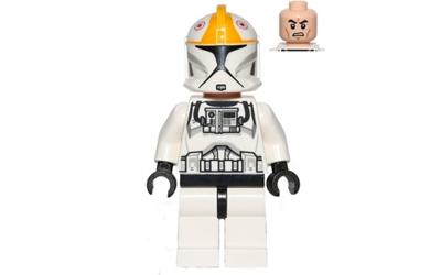 лего Clone Trooper Pilot - Bright Light Orange Markings sw0491-used