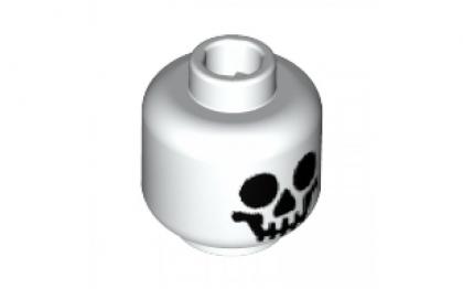 лего Minifigure, Head Skull Standard Pattern - Hollow Stud/White 82359/82359/used