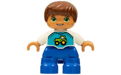 лего Child Boy - Blue Legs, White Top with Tractor 47205pb055-used