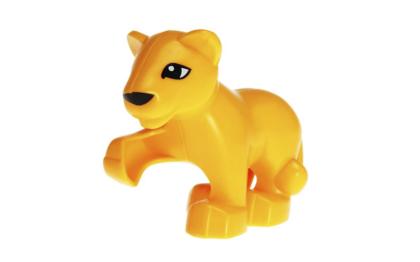 лего Lion Baby - Cub, Raised Paw, Eyes Top Straight Pattern 54300c01pb01