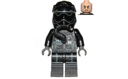 лего First Order TIE Fighter Pilot, Two White Lines on Helmet sw0672