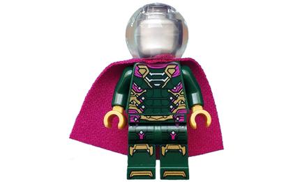 лего Mysterio - Flat Silver Head, Trans-Clear Helmet sh580