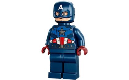 лего Captain America - Dark Blue Suit, Dark Red Hands, Helmet sh852