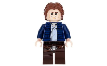 лего Han Solo - Dark Blue Jacket, Wavy Hair sw0879